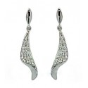 EARRINGS, A SILVER PENDANT IN RHODIUM-PLATED WHITE GOLD 18 KT WITH ZIRCONIA
