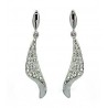 Boucles d’oreilles avec RHODIUM-PLATED SILVER PEARL pendentif en or blanc 18 KT 
