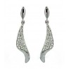 PENDIENTES de aro con RHODIUM-PLATED plata perla colgante oro blanco 18 KT 