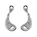 EARRINGS, A SILVER PENDANT IN RHODIUM-PLATED WHITE GOLD 18 KT WITH ZIRCONIA