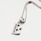 VENETIAN NECKLACE WITH RHODIUM-PLATED SILVER PENDANT WHITE GOLD INITIAL LETTER A CUT CUBIC ZIRCONIA BRILLANATE