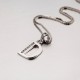 INITIAL LETTER C PENDANT NECKLACE IN RHODIUM-PLATED WHITE GOLD AND CUBIC ZIRCONIA CUT BRILLANATE