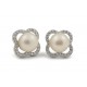 18 KT OR BLANC RHODIUM PLAQUÉ boucles d’OREILLES ARGENT avec ZIRCON CUBIQUE