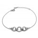 INFINITE WHITE GOLD CUBIC ZIRCONIA BRACELET RHODIUM-PLATED SILVER ROUND BRILLIANT CUT