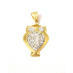 CIONDOLO GUFO IN ORO GIALLO 18 KT +COLLANA OMAGGIO