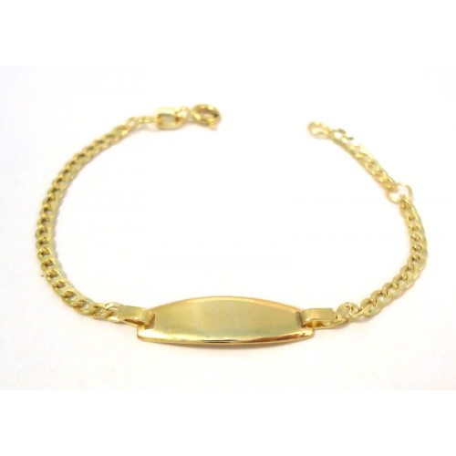 BRACCIALE BIMBO/BIMBA IN ORO GIALLO 18 KT CON PIASTRINA