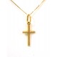 COLLANA CON CIONDOLO CROCE IN ORO GIALLO 18 KT 