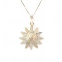 Necklace IN 18KT white gold with DAISY