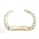 BRACELET, CHAIN AND PLATE FROM THE MAN IN SILVER RHODIUM-PLATED WHITE GOLD 18 KT 