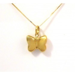 COLLAR CON COLGANTE DE MARIPOSA, EN ORO AMARILLO DE 18 KT DE MUJER