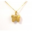 COLLAR CON COLGANTE DE MARIPOSA, EN ORO AMARILLO DE 18 KT DE MUJER