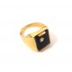 ANELLO DA UOMO IN ORO GIALLO 18 KT CON ONICE