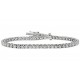 BRACCIALE TENNIS DA UOMO IN ARGENTO 925 RODIATO ORO BIANCO CON ZIRCONI