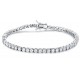 BRACCIALE TENNIS DA UOMO IN ARGENTO 925 RODIATO ORO BIANCO CON ZIRCONI