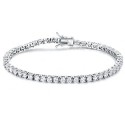 BRACCIALE TENNIS DA UOMO IN ARGENTO 925 RODIATO ORO BIANCO CON ZIRCONI