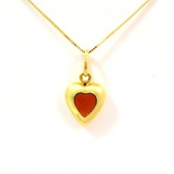 LADIES NECKLACE WITH HEART IN YELLOW GOLD 18 KT 