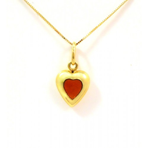 COLLANA DA DONNA CON CUORE IN ORO GIALLO 18 KT 