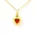 COLLAR DE DAMAS CON EL CORAZÓN EN ORO AMARILLO DE 18 KT 