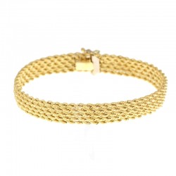 BRACCIALE FUNE DA DONNA IN ORO GIALLO 18 KT