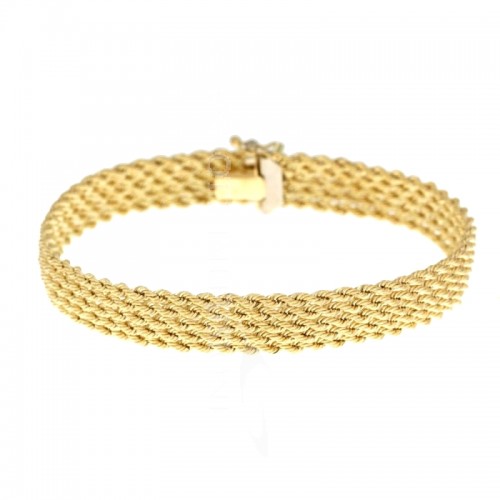 BRACCIALE FUNE DA DONNA IN ORO GIALLO 18 KT