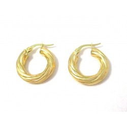 ORECCHINI CERCHI IN ORO GIALLO 18 KT DIAMETRO CM 1,8