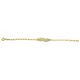 BRACCIALE IN ORO GIALLO 18 KT CON PIASTRINA