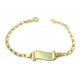 BRACCIALE IN ORO GIALLO 18 KT CON PIASTRINA