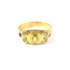 ANELLO DA DONNA IN ORO GIALLO 18 KT CON ZIRCONI E ONICE