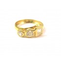 ANELLO TRILOGY DA DONNA IN ORO GIALLO 18 KT CON ZIRCONI