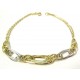 BRACCIALE DA DONNA IN ORO GIALLO E BIANCO 18 KT MAGLIA CATENA ALTERNATA