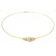 COLLANA COLLIER DA DONNA IN ORO GIALLO 18 KT CON ZIRCONI BIANCHI TAGLIO BRILLANTE