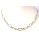 COLLANA DA DONNA IN ORO GIALLO E BIANCO 18 KT MAGLIA INFINITO E CATENA ALTERNATA