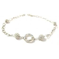 ARMBAND FÜR DAMEN IN GOLD WEISS 18 KT MIT ZIRKONIA BRILLANT SCHLIFF