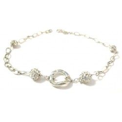 BRACELET FROM WOMAN IN WHITE GOLD 18 KT WITH ZIRCONIA BRILLIANT CUT