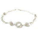 BRACELET DE FEMME EN OR BLANC 18 KT AVEC ZIRCONE TAILLE BRILLANT