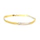 BRACCIALE DA UOMO IN ORO GIALLO E BIANCO 18 KT