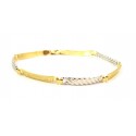 BRACCIALE DA UOMO IN ORO GIALLO E BIANCO 18 KT