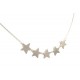 COLLANA DA DONNA CON STELLE IN ORO BIANCO 18 KT