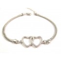 HEART BRACELET IN SILVER RHODIUM-PLATED WHITE GOLD WITH CUBIC ZIRCONIA BRILLIANT CUT