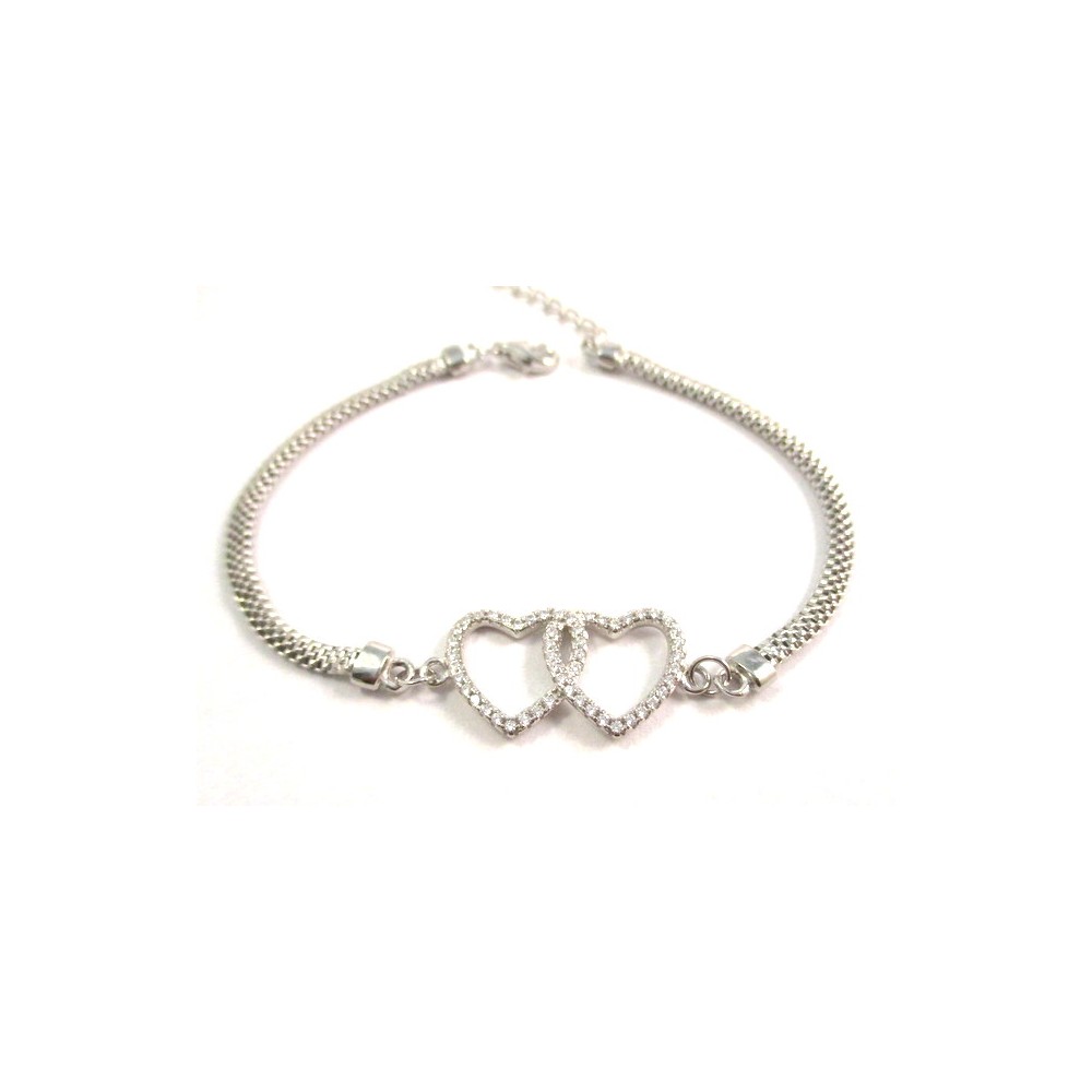 Collana Unisex Rosario Con Croce In Argento 925 Rodiato, Zirconi Bianchi, Catena Regolabile 45-50 Cm + 7 Cm Pendente, Con Astuccio
