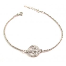 PULSERA TODAVÍA EN PLATA RODIO CHAPADO EN ORO BLANCO CON CIRCONITA TALLA BRILLANTE