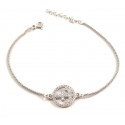 PULSERA TODAVÍA EN PLATA RODIO CHAPADO EN ORO BLANCO CON CIRCONITA TALLA BRILLANTE