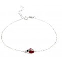 BRACELET COCCINELLE PORTE-BONHEUR EN RHODIUM PLAQUÉ ARGENT, EN OR BLANC AVEC DES ZIRCONS