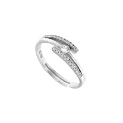 BAGUE FEMME SOLITAIRE EN ARGENT STERLING AVEC ZIRCON CUBIQUE TAILLE BRILLANT