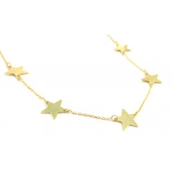 COLLANA DA DONNA CON STELLE IN ORO GIALLO 18 KT