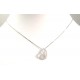 COLLANA CUORE IN ARGENTO RODIATO ORO BIANCO CON ZIRCONI BIANCHI TAGLIO BRILLANTE