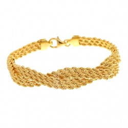 BRACCIALE DA DONNA FUNE IN ORO GIALLO 18 KT 3 FILI