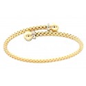 BRACCIALE DA DONNA RIGIDO A BACIO IN ORO GIALLO E BIANCO 18 KT