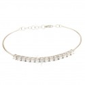 BRACCIALE UNISEX TENNIS RIGIDO IN ORO BIANCO 18 KT