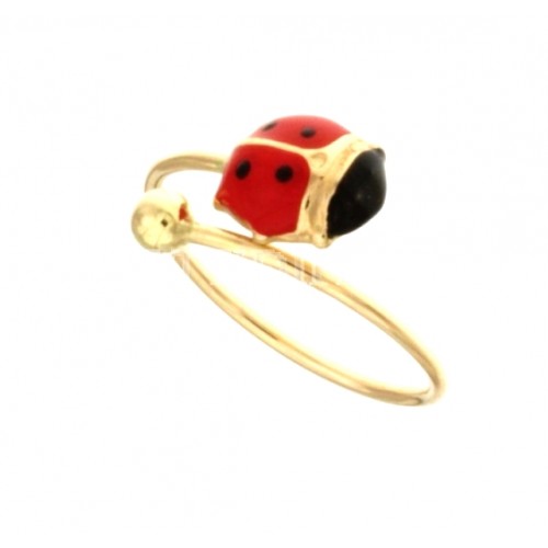 ANELLO COCCINELLA DA DONNA IN ORO GIALLO 18 KT